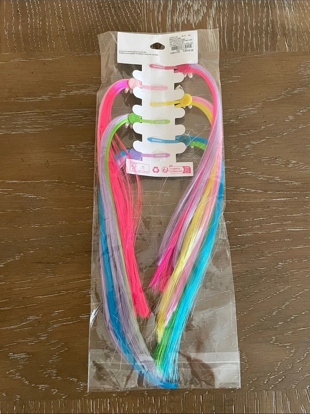 💖 Pick three $15 Claire's items -Claire’s Rainbow Unicorn Clip-On Hair Extension